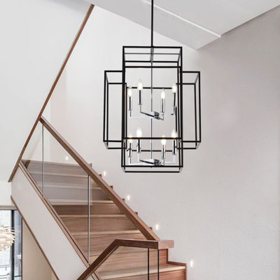8 - Light Dimmable Lantern Chandelier