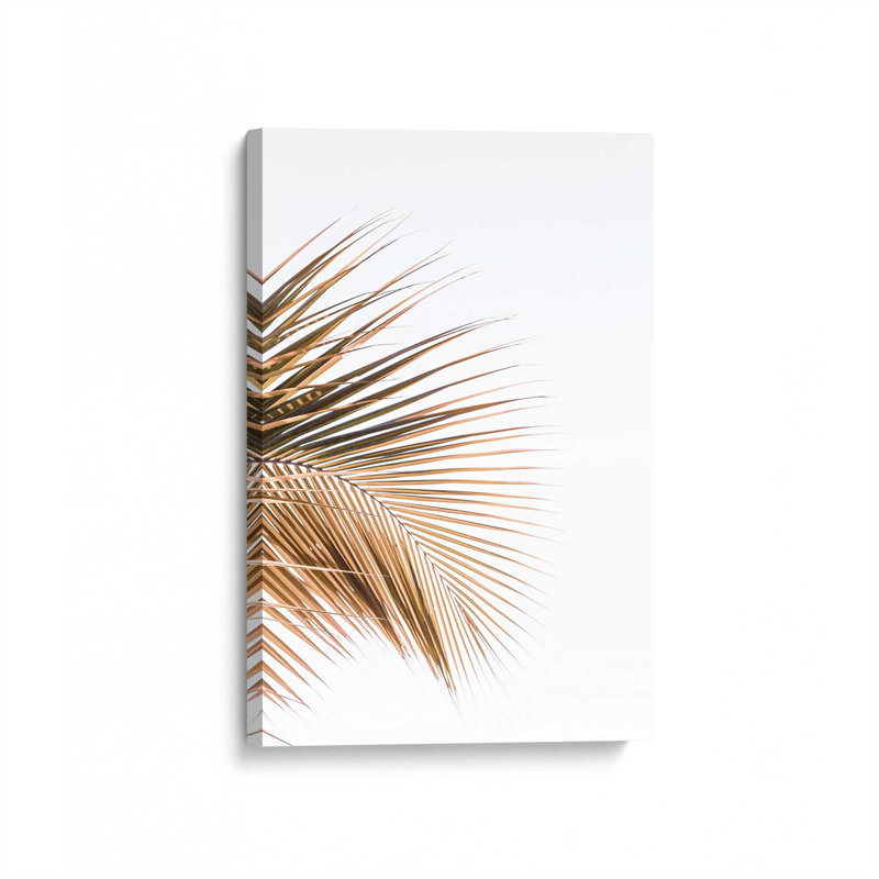 Palm Harmony Canvas Print, in a Polished Chrome Frame, 12" x 8", 12" H x 8" W x 1.25" D, Wrapped Canvas