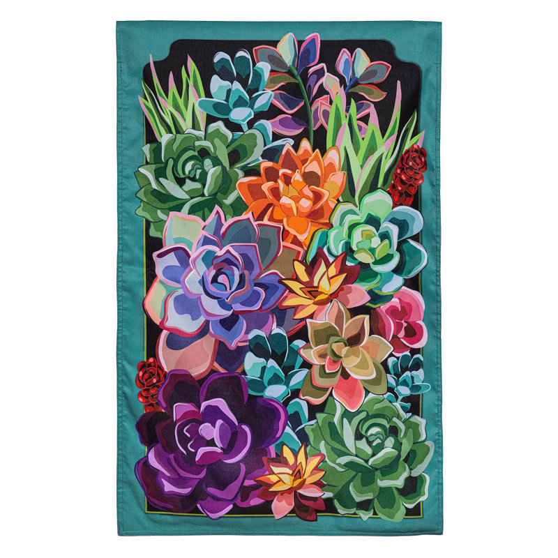 Drapeau de maison Summer Succulents