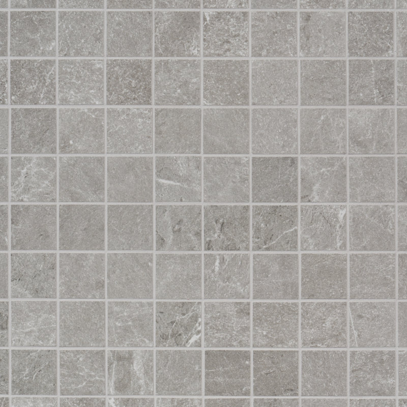 Limetech 11.81 In. X 11.81 In. Matte Porcelain Mosaic Floor And Wall Tile (0.96 Sq. Ft. / Each), Silver Gray