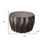 Table basse ronde en bois massif 29 po Gracie Mills - tambour de ferme