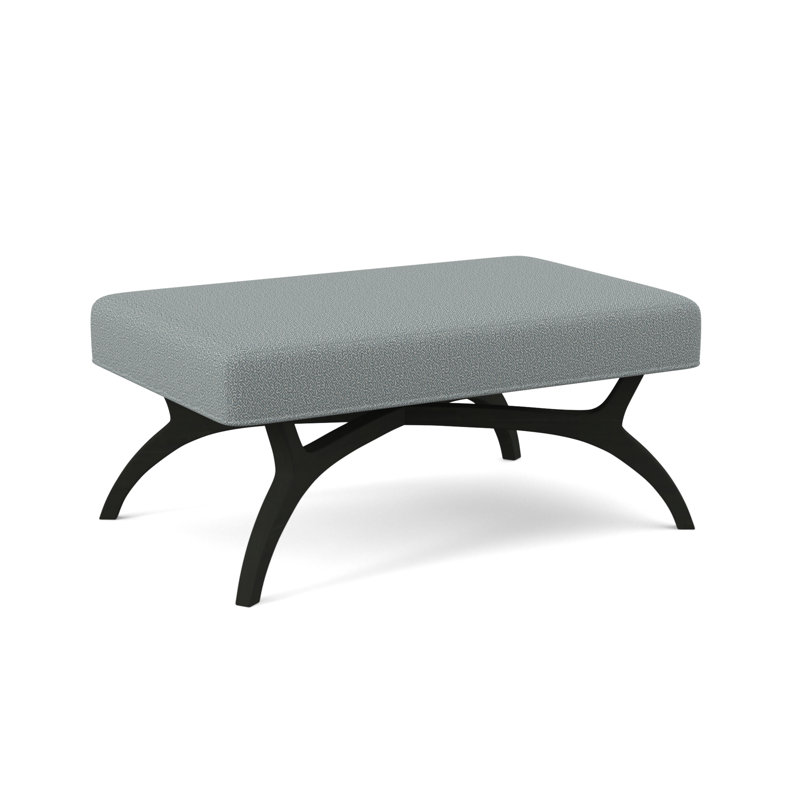Ansel Upholstered Bench, Espresso, Maya Cyan