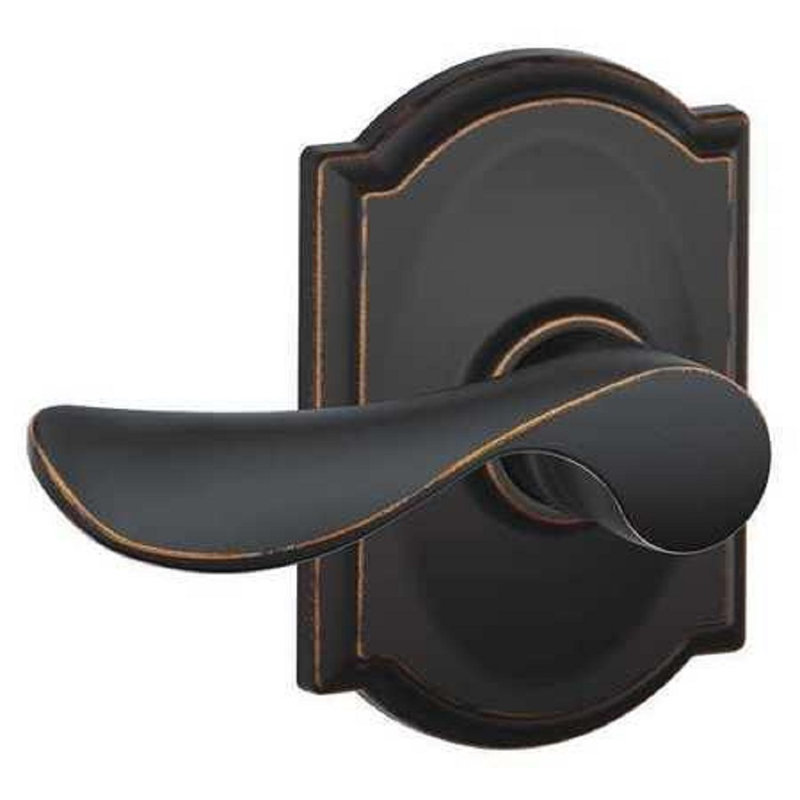 Camelot Passage Door Lever, Aged Bronze