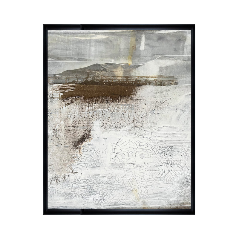 Velora Single Picture Frame Painting on Wood, 150 cm H x 90 cm W, Black