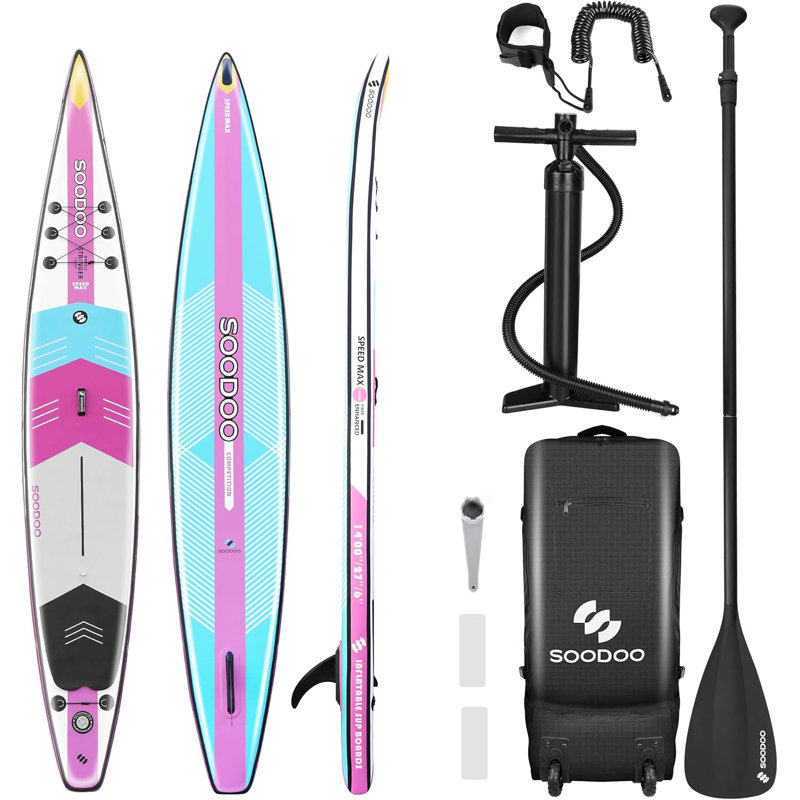 Inflatable Stand Up Racing Paddling Board (14'x27"x6")