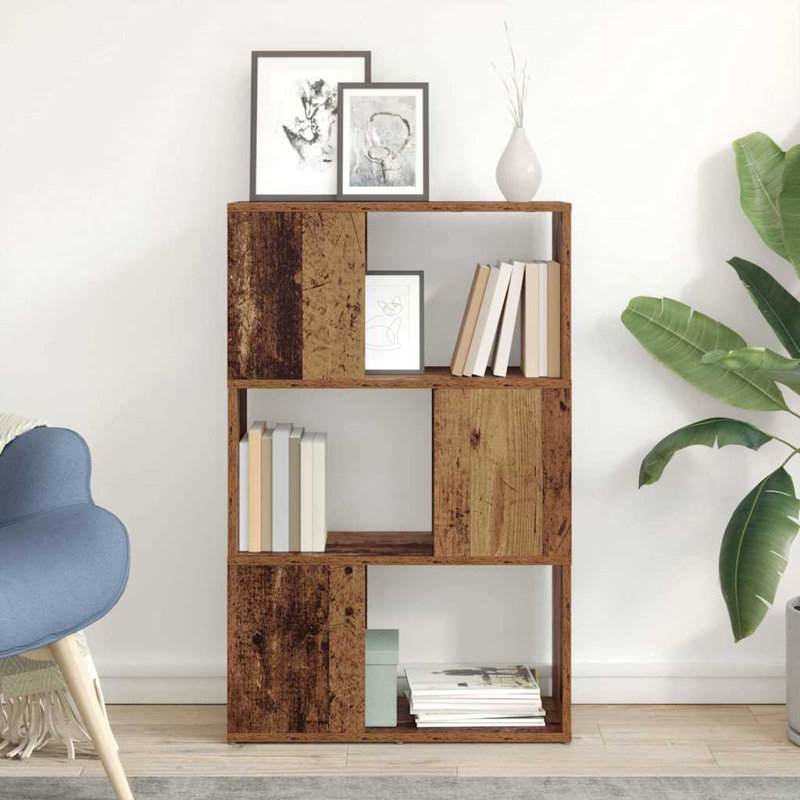 Entertainment Center Engineered Wood, Brown, 94cm H x 60cm L x 24cm W