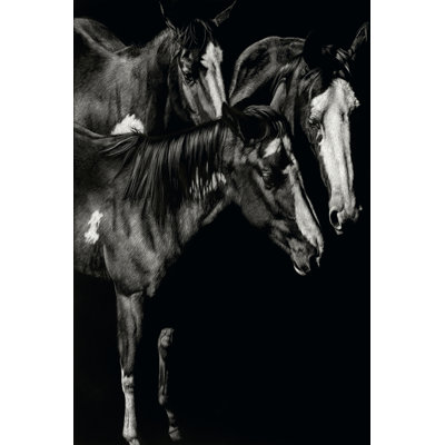 Scratchboard Blaze Buddies - Wrapped Canvas Print