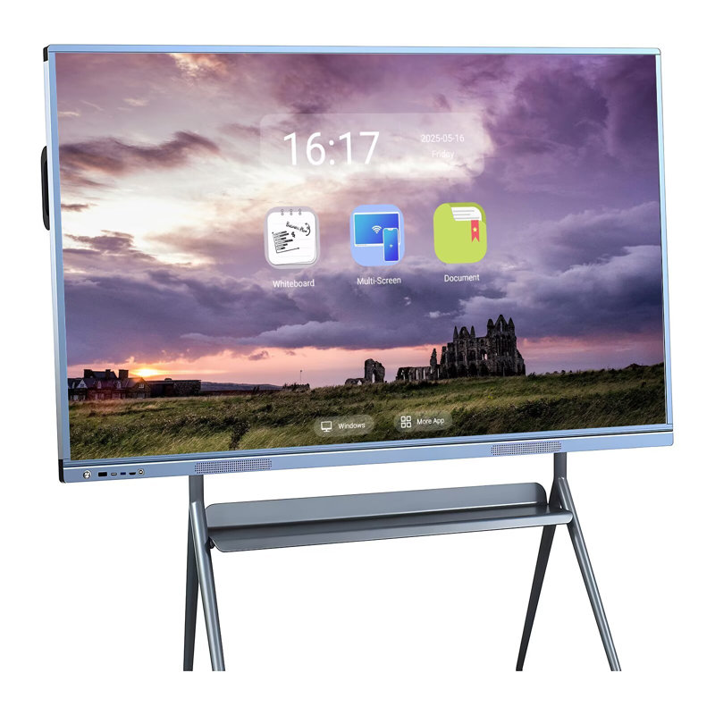 JYXCN Smart Board 55 Inch Interactive All-in-One Touch Screen with Dual System, Cloud Sharing Simplifies Workflow, Perfect for Classroom Activities, Office(Include Wall Mount)