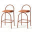 Chaise d'appoint orange à dossier solide (ensemble de 2)-547840475-547840477