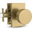 Méga poignées Laura, paquet de 2 boutons de porte de passage, bouton de porte pour placard et couloir, sans serrure, s'adapte à toutes les tailles de porte standard - laiton satiné-132779823-136426176-136426188