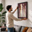 Burgundy Descent Minimalist - Framed Print-1509110616-1509110620