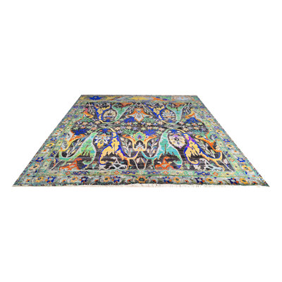 Nazmiyal Collection Transitional Bijar Silk and Wool Rug 11'(" x 15'4"