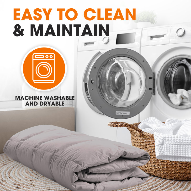 Twin Gray Down Alternative Microfiber Comforter