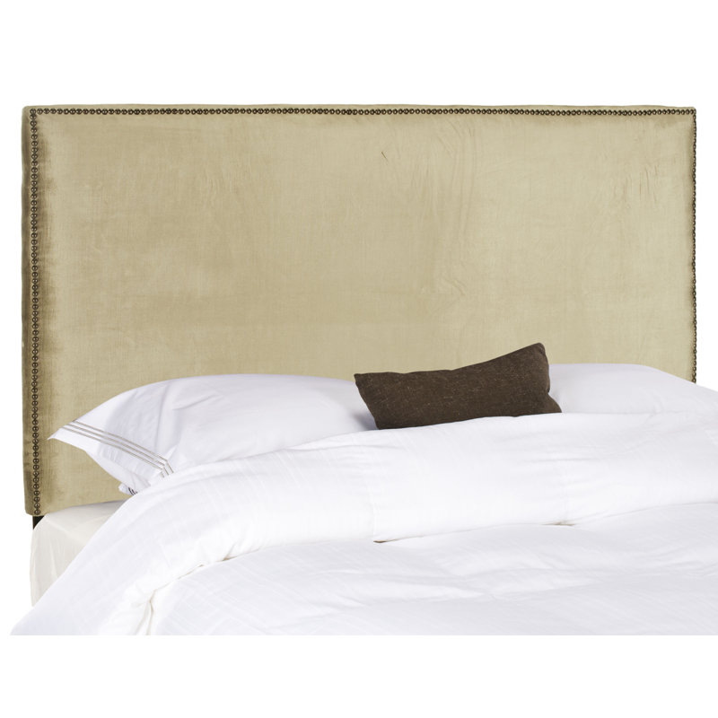 Upholstered Headboard, Queen, Velvet, Champagne Gold