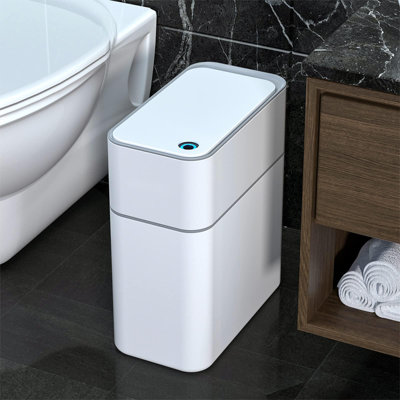 Lot De 2 Poubelles Automatiques De Salle De Bain, 8,7 L Et 12