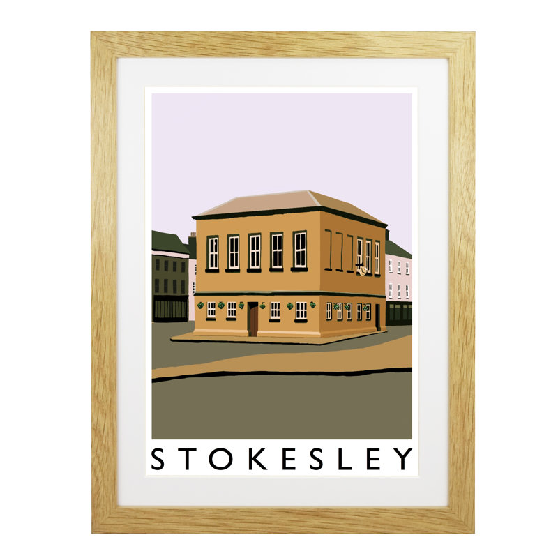 'Stokesley' by Richard O'Neil - Print, 43.5 cm H x 33.5 cm W x 2.2 cm D, Oak Wood Frame