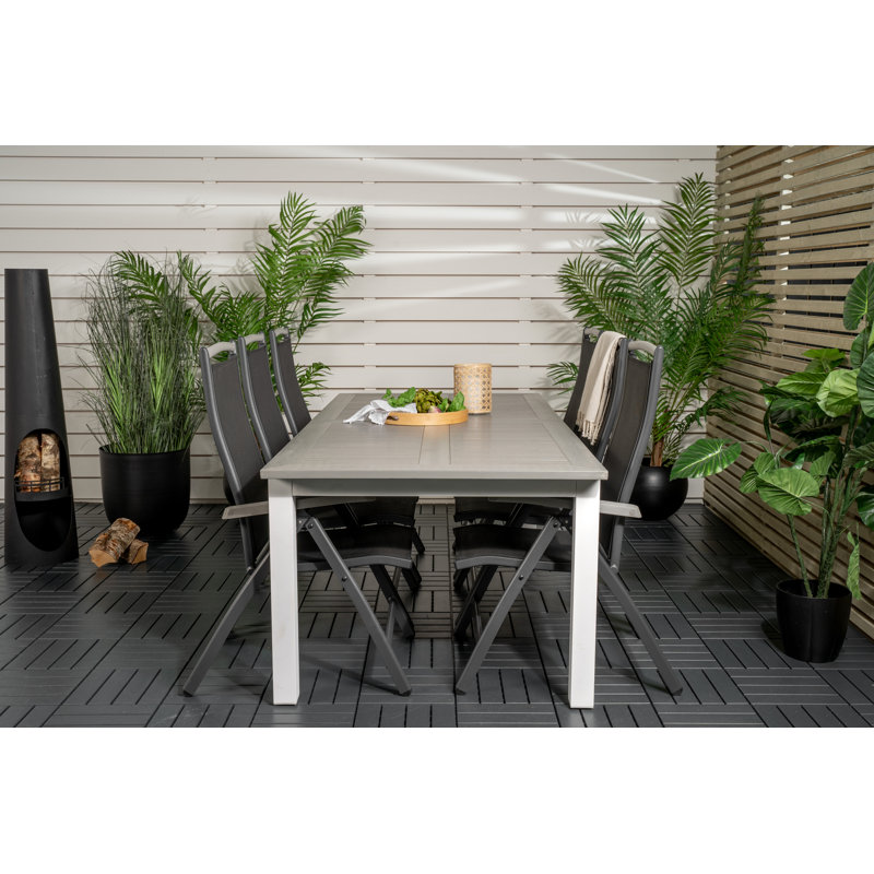 Jayesh 6 - Person Patio Dining Set with Extendable Rectangular Table