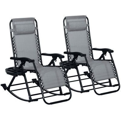 Outdoor Metal Chaise Lounge Set