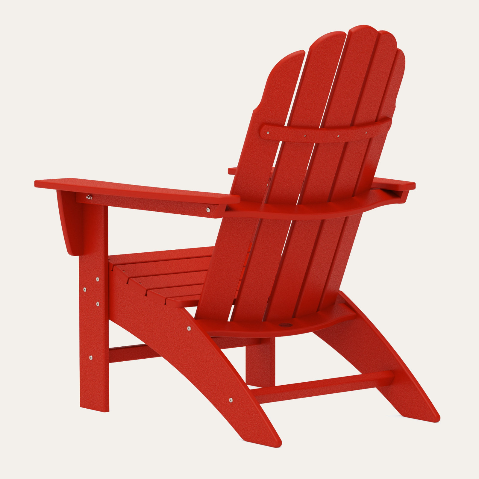 POLYWOOD Vineyard Curveback Resin Adirondack Chair, Sunset Red