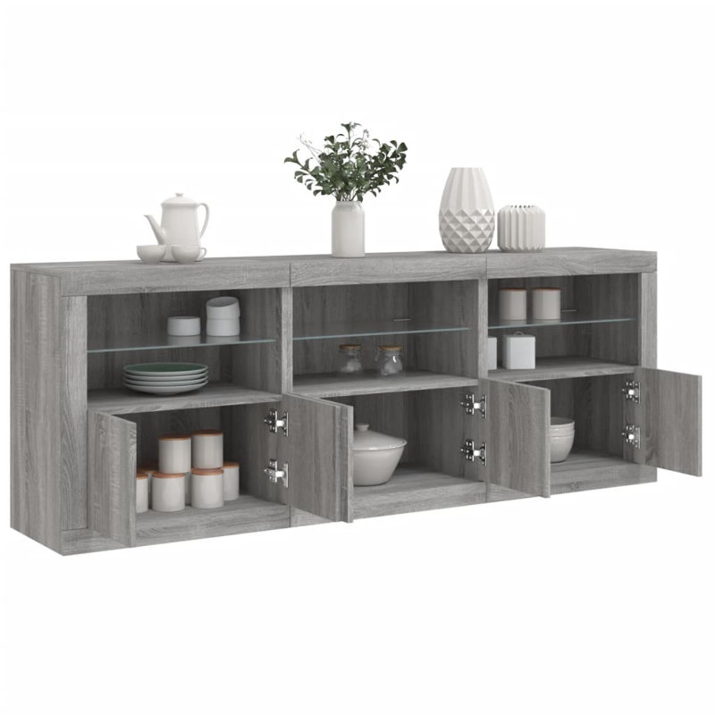 Barzykin 181.5cm Sideboard, Grey Sonoma