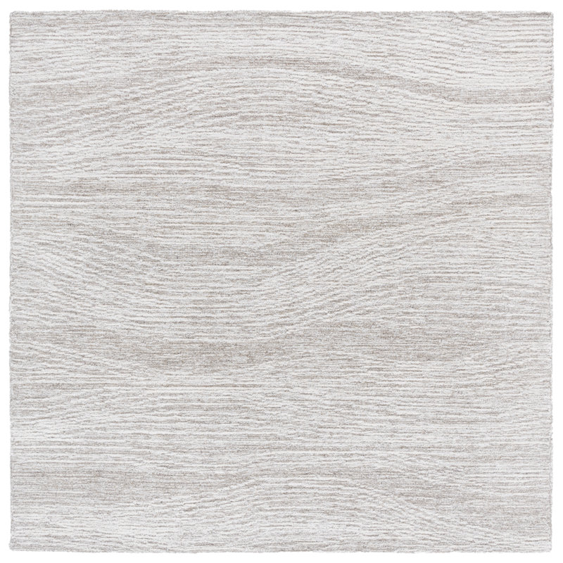 Tapis en laine et coton touffeté à la main Aldwell, Carré 6 pi