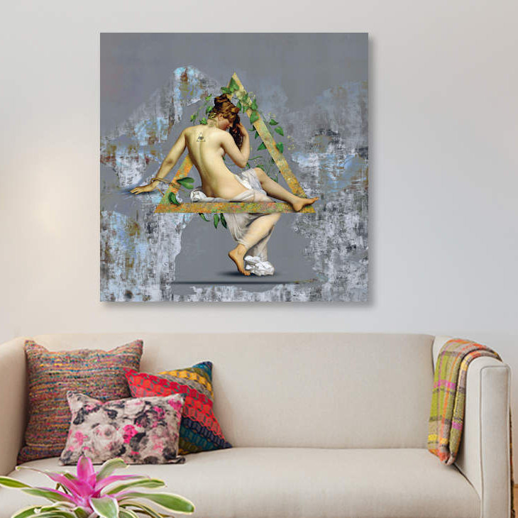 « vénus », impression sur toile, H 48 po x l 48 po x P 1,5 po, Toile tendue, Pas de tapis