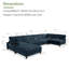 Canapé modulaire en velours côtelé 6 pièces-470633882