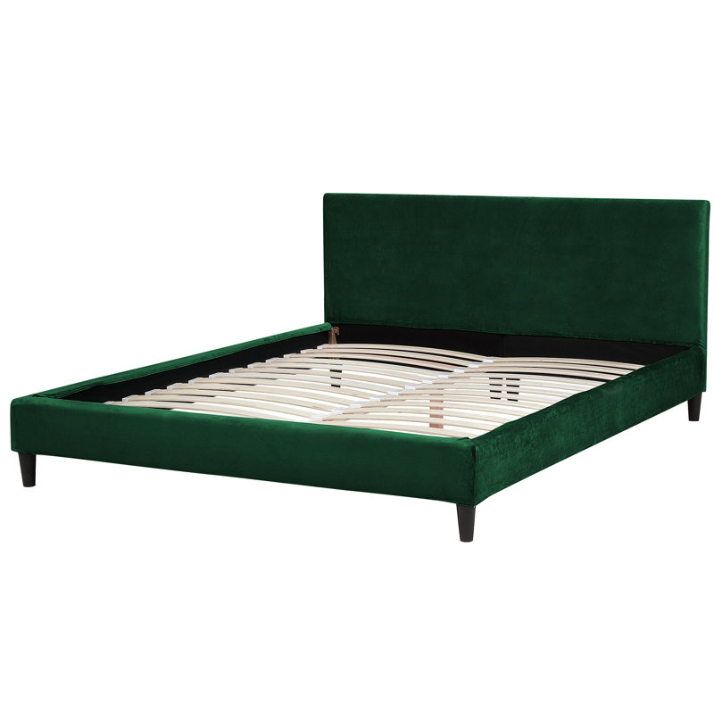 Xzavier Upholstered Bed, Super King (6'), Emerald Green
