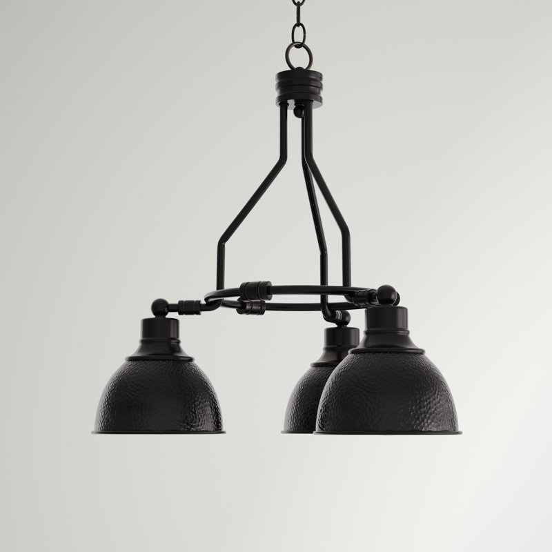 Miramar 3 - Light Steel Wagon Wheel Chandelier, Antique Bronze