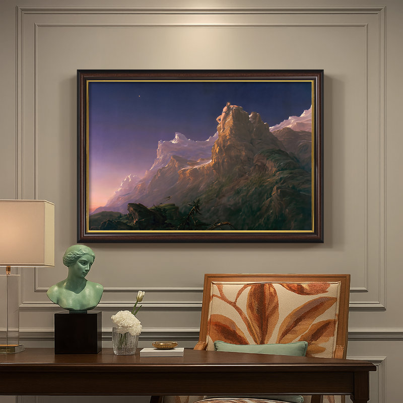 Prometheus Bound, 1847 - Thomas Cole - Toile encadrée sur mesure, Oui, Noyer doré, 28X40