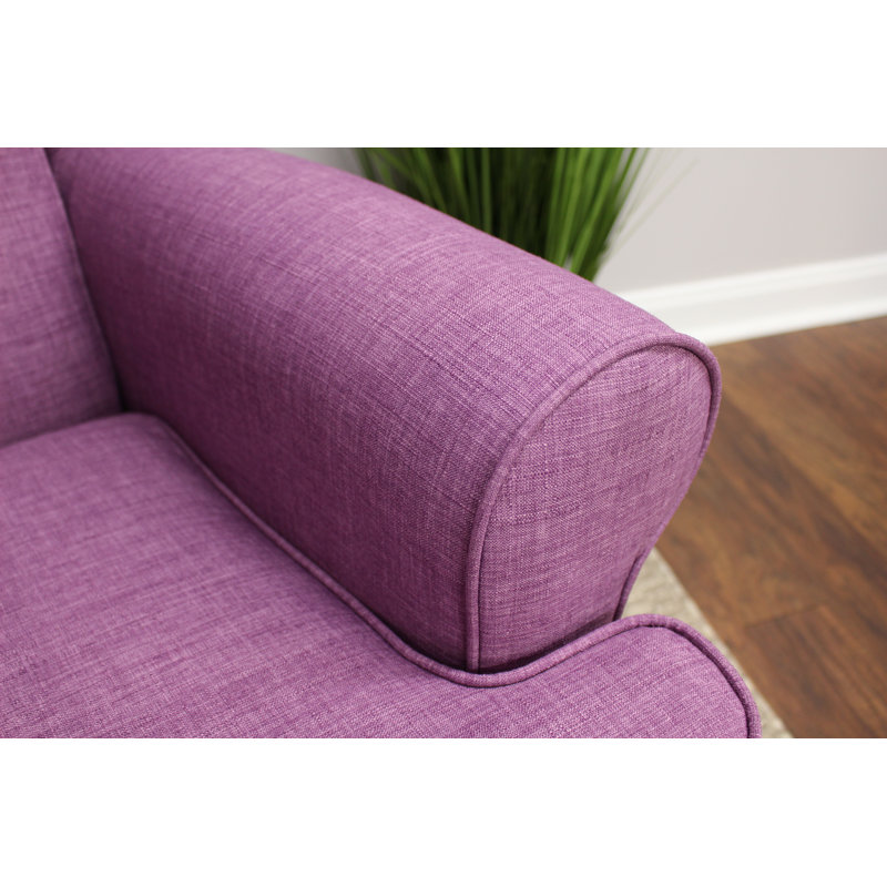Fauteuil à oreilles 33,75 po Vosburg, Mauve