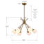 Lustre spoutnik 6 lumières Mid-Century