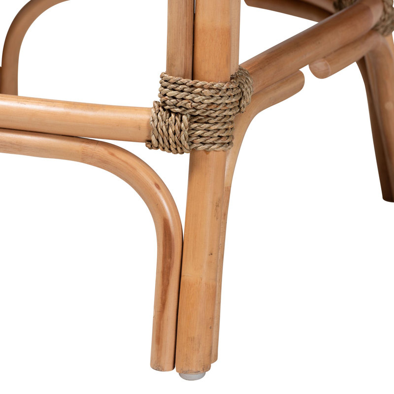Kyle Modern Bohemian Woven Rattan Counter Stool