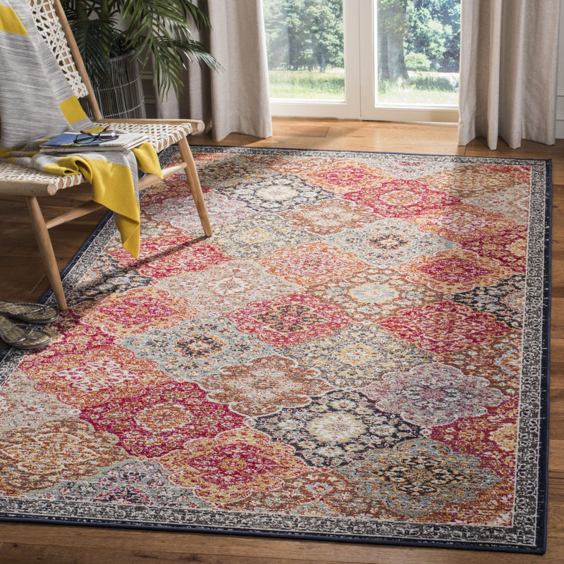 Griffeth Performance Oriental Indoor/Outdoor Area Rug, Rectangle 4' x 6'