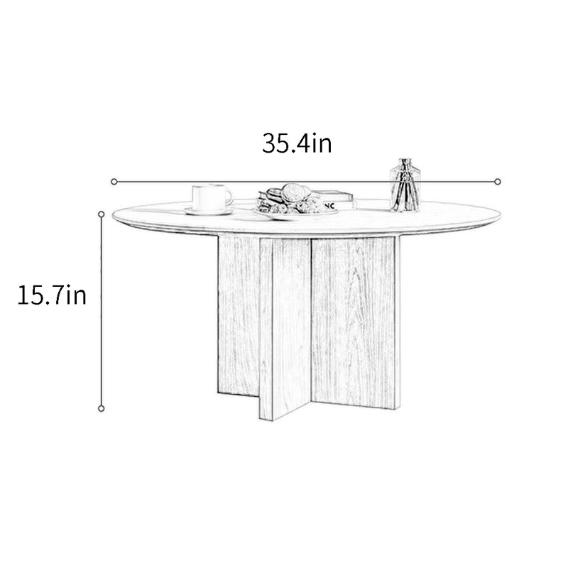 Table de bout Crame fraiche, H 15,7 po x L 35,4 po x l 35,4 po, Brun