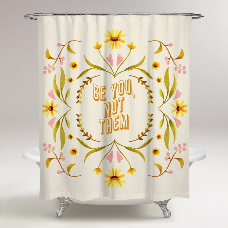 Rideau de douche simple Floral