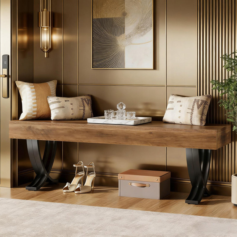 Banc de plante, banc de bout de lit élégant, banc de chaussures robuste pour le vestibule