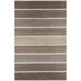 Elantra Patterned Knotted Wool Brown/Gray Area Rug