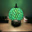 Mini lampe de table Standiff Tiffany vitrail feuilles vertes incluses avec ampoule à DEL Base de libellule H 12 po x l 8 po x P 8 po