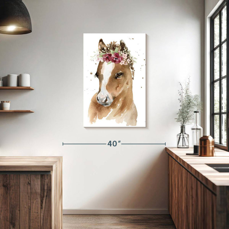 Floral Pony, 36" H x 24" W