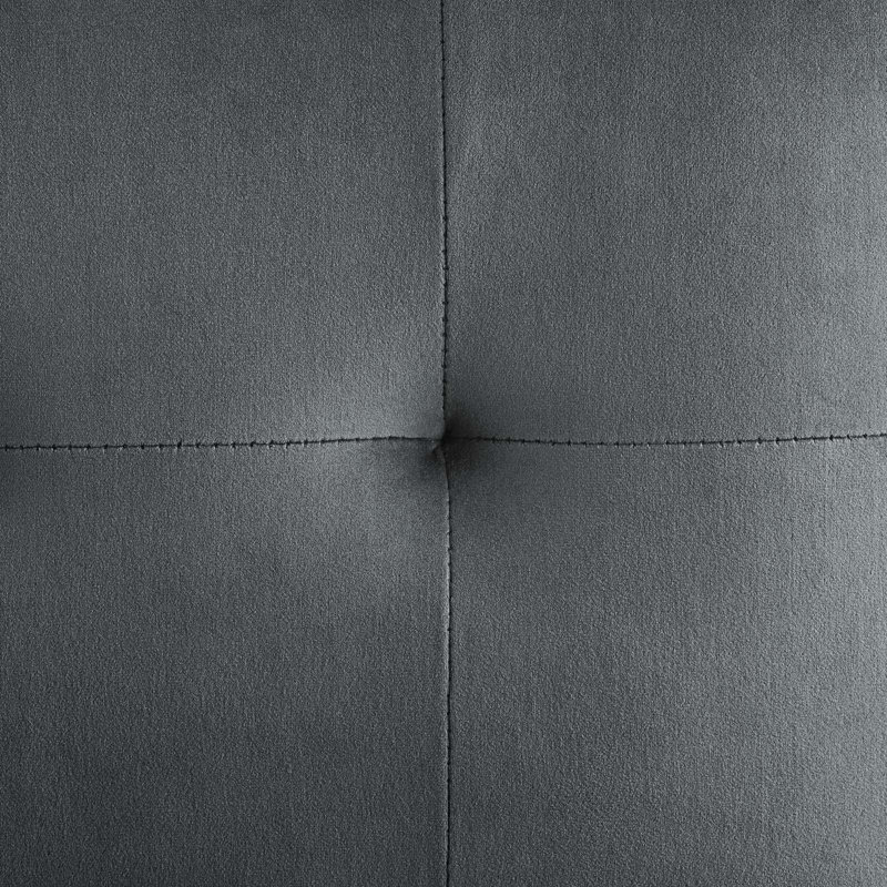 Tabouret de bar en acier inoxydable Privy Performance de Modway, Or / velours gris anthracite, Noir