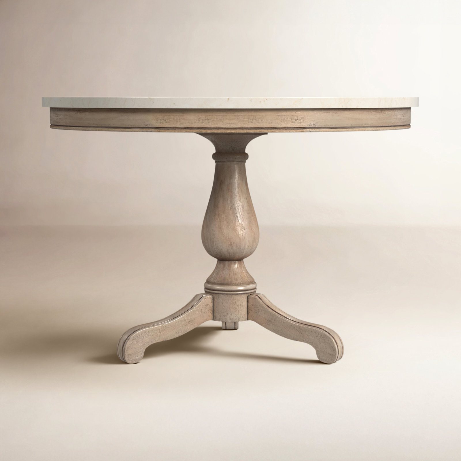 Aberdale Round Marble Dining Table, Tan