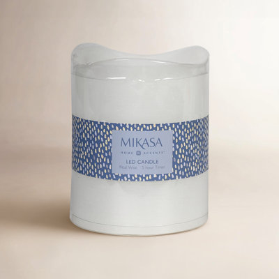 Mikasa Wavy Top LED Flameless Pillar Candle