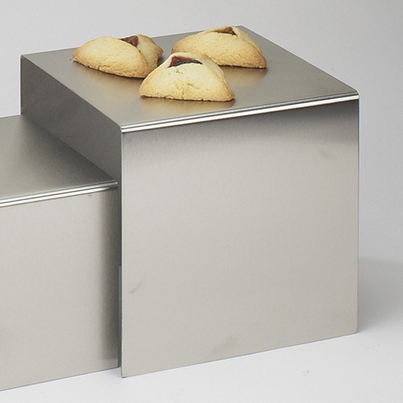 Acrylic Riser Set - 8" X 8" X 8", Stainless steel