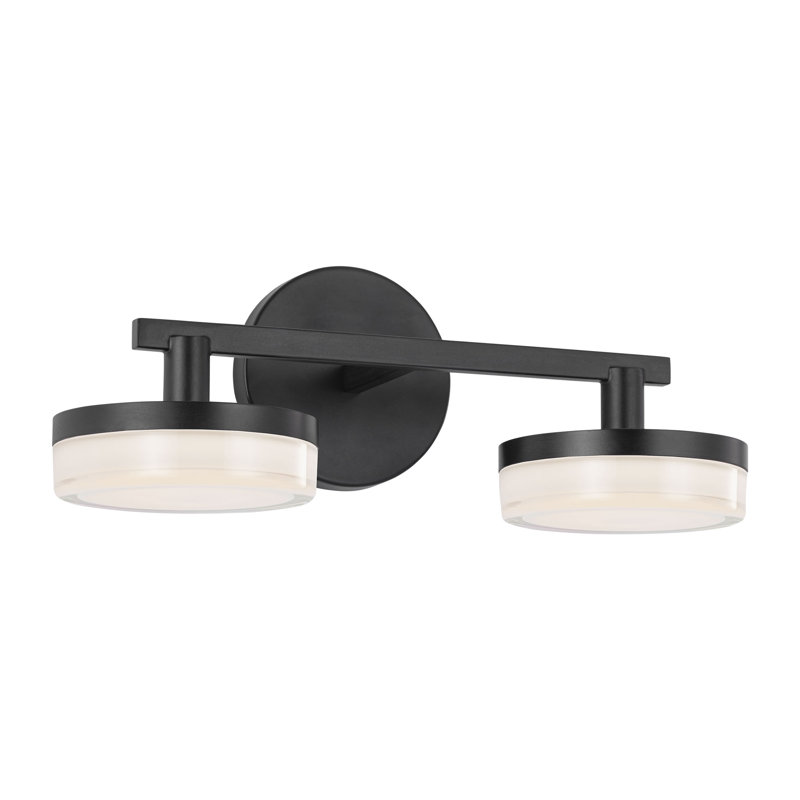 Sean Lavin Khan Bathroom Bedroom Wall Fixture With Silk Screen White Inside Clear Outside Shade, 5.25" H x 14" W x 6.125" D