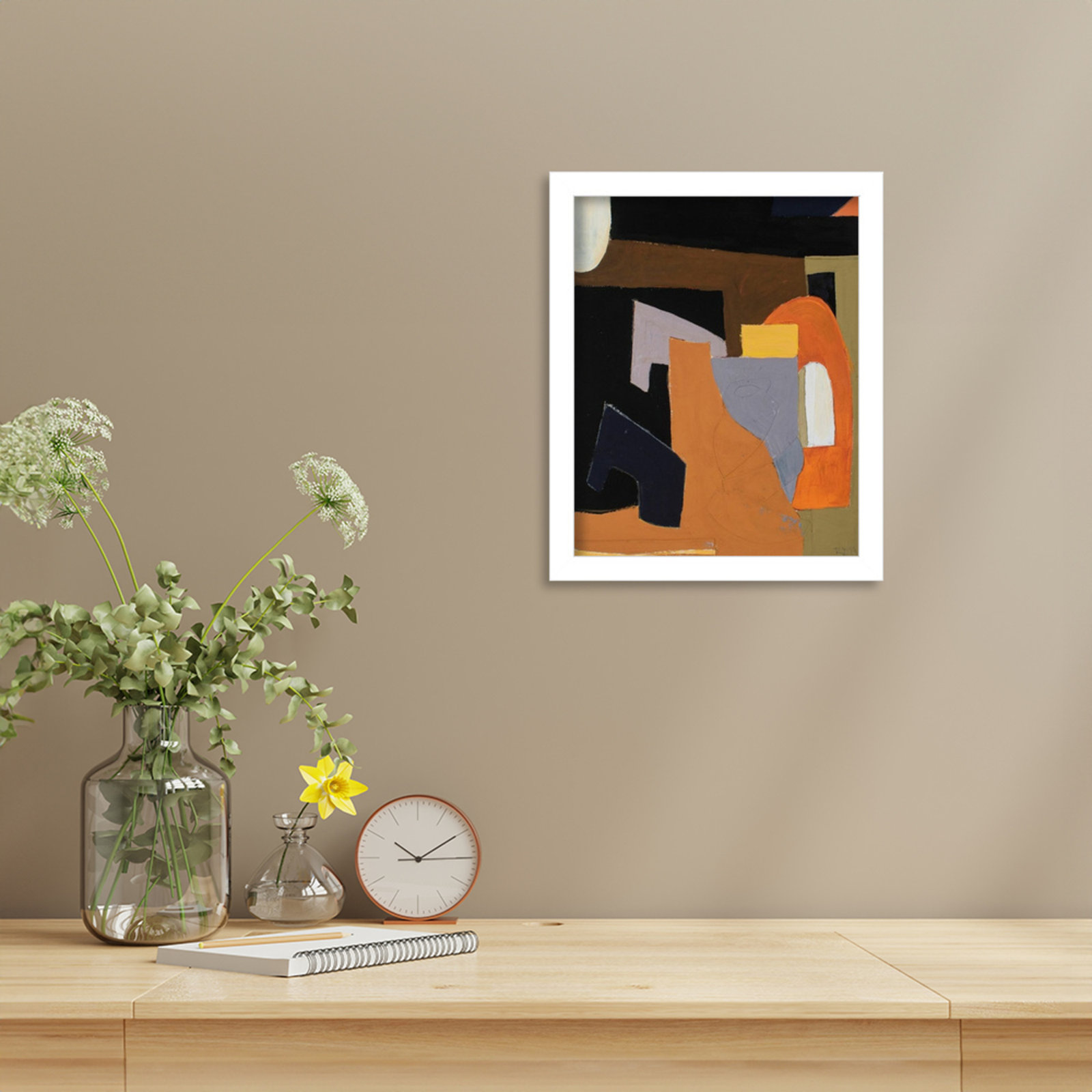Solano "The Olive Press Room" Print, 13" H x 11" W, White