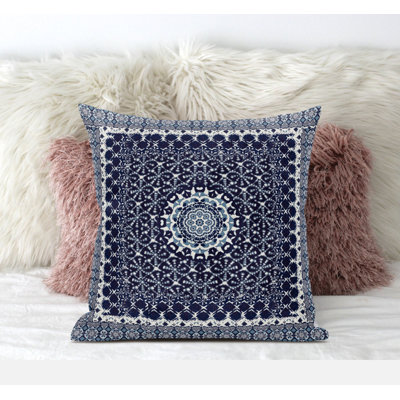 Floral Faux Suede Reversible Throw Pillow