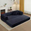 Canapé-lit en velours côtelé de 89 po, canapé futon modulaire, canapé en mousse à compression avec 2 coussins, aucun assemblage requis-1369500012-1374894629