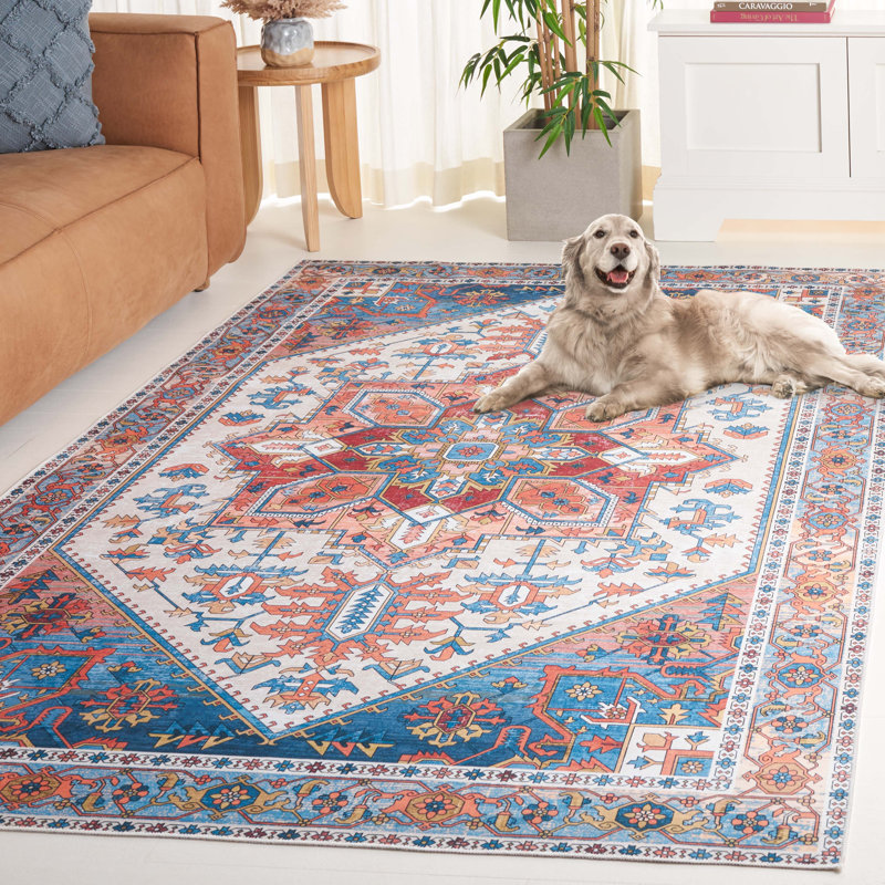 Alisha Area Rug with Non-Slip Backing, Rectangle 5' x 8'