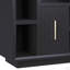 Console de 67 po pour téléviseur de 80 po ou moins, sans assemblage requis, fini noir (meuble télé)
